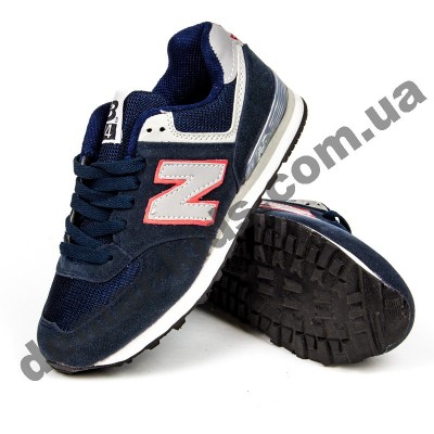Детские кроссовки New Balance подростковые темно-синие